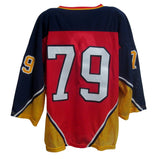 Athletic Knit Lacrosse-Inline Hockey Jersey - Red-Navy-Gold-White #79