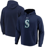 Seattle Mariners Under Armour Navy Commitment Team Mark Performance Pullover Hoodie