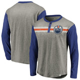 Edmonton Oilers NHL Fanatics - True Classics Long Sleeve Henley T-Shirt