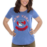 New York Rangers NHL Alyssa Milano - Women's Gridiron T-Shirt