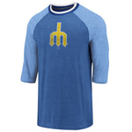 Seattle Mariners MLB Fanatics - True Classics Logo Raglan 3/4-Sleeve T-Shirt