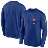 New York Giants NFL Nike - Sideline Playbook Performance Long Sleeve T-Shirt