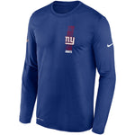 New York Giants NFL Nike - Sideline Playbook Performance Long Sleeve T-Shirt