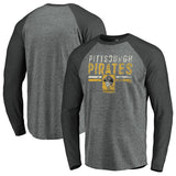 Pittsburgh Pirates MLB Fanatics - Extra Mile Slub Tri-Blend Long Sleeve T-Shirt