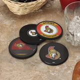 Ottawa Senators NHL Sher-Wood - 4-Pack Puck Coaster Set
