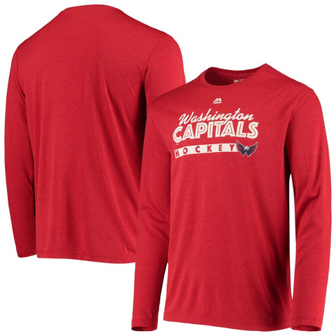 Washington Capitals NHL Majestic - Crash Net Cool Base Long Sleeve T-Shirt