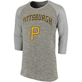 Pittsburgh Pirates MLB Majestic Threads - French Terry 3/4-Sleeve T-Shirt