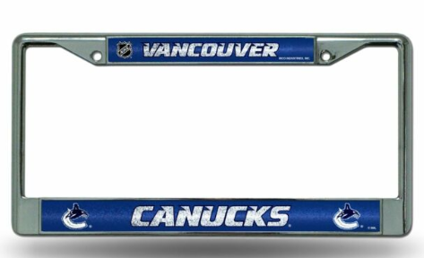 Vancouver Canucks NHL Glitter Chrome License Plate Frame