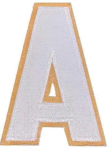 Assistant's Letter A - Two Colour White and Gold
