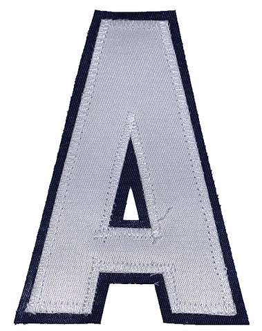 Assistant's Letter A - Two Colour White and Navy