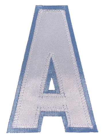 Assistant's Letter A - Two Colour White and Powder Blue