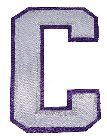 Captains Letter C - Two Colour White and Purple