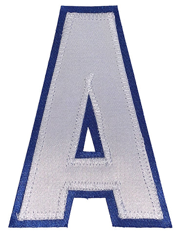 Assistant's Letter A - Two Colour White and Royal